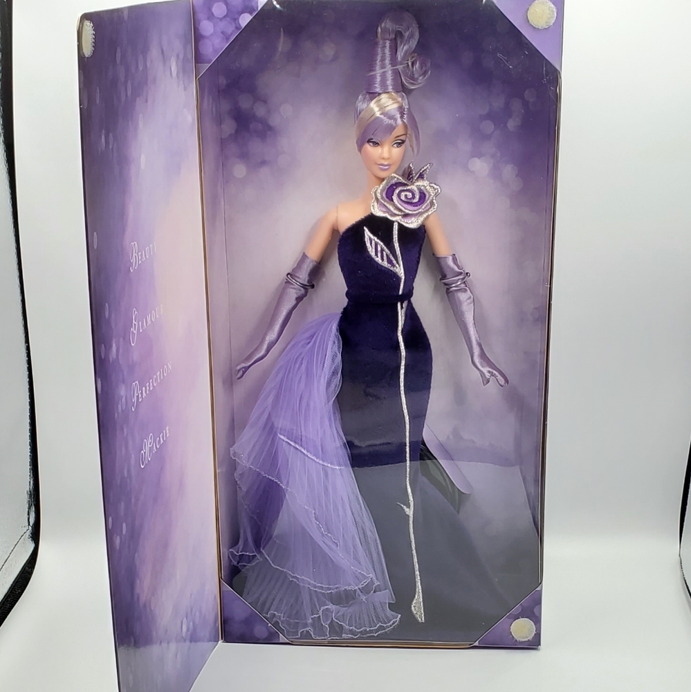 2001 Barbie "THE STERLING SILVER ROSE" DESIGNED by Bob Mackie FOR AVON
